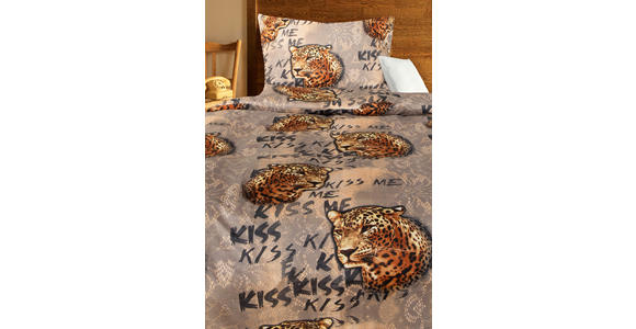 Bettwäsche Gianni - Schwarz/Braun, ROMANTIK / LANDHAUS, Textil - James Wood