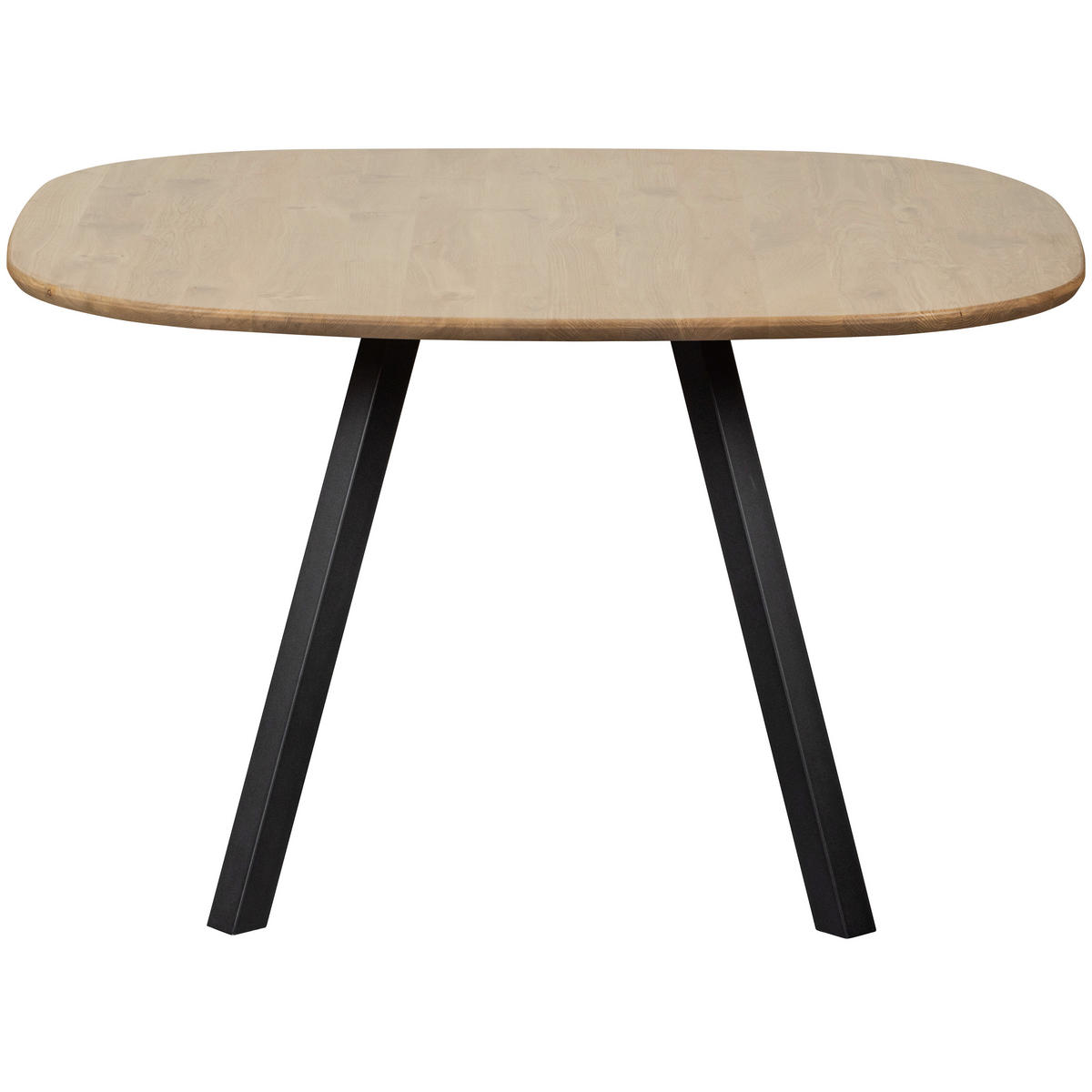 ESSTISCH in Holz 130/130/75 cm  - Eichefarben/Schwarz, Design, Holz/Metall (130/130/75cm) - Livetastic