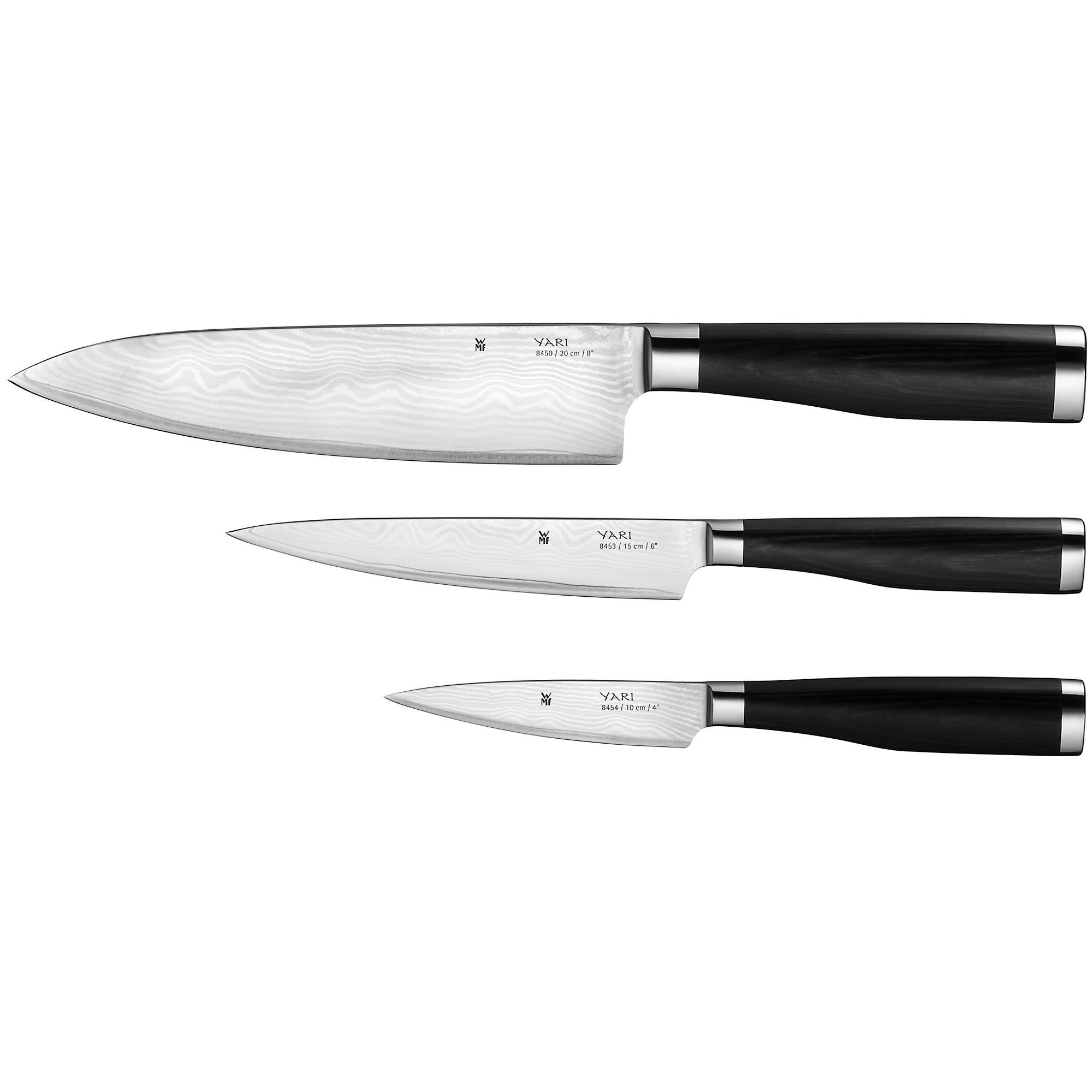 MESSERSET Yari 3-teilig  - Schwarz, Design, Holz/Metall (20cm) - WMF
