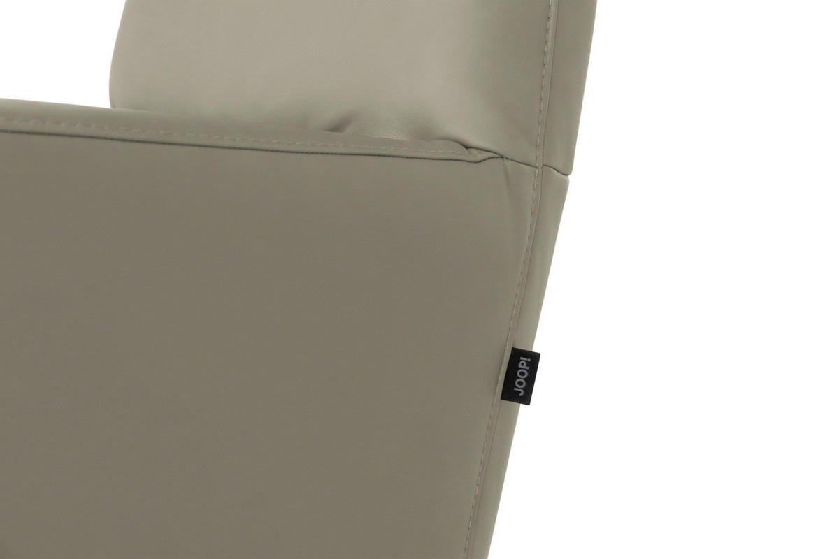 RELAXSESSEL Leder Platinfarben  - Platinfarben/Schwarz, Modern, Leder/Metall (66/110/83cm) - Joop!
