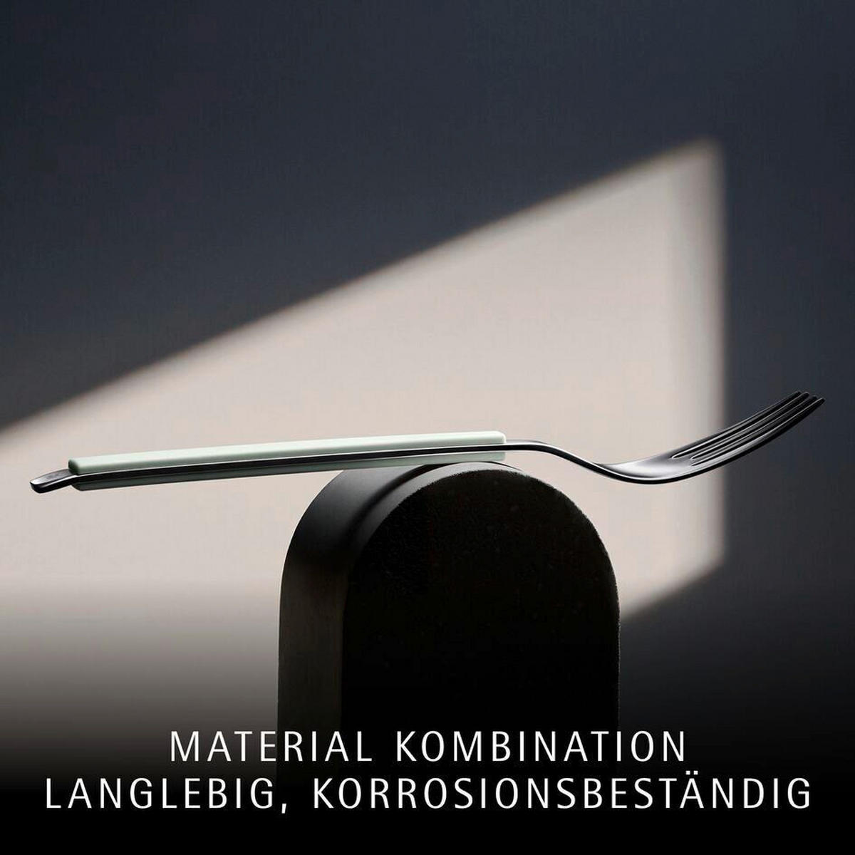 BESTECKSET Emotion 30-teilig Edelstahl  für 6 Personen  - Salbeigrün, Basics, Metall (12,5/12,5/25cm) - WMF