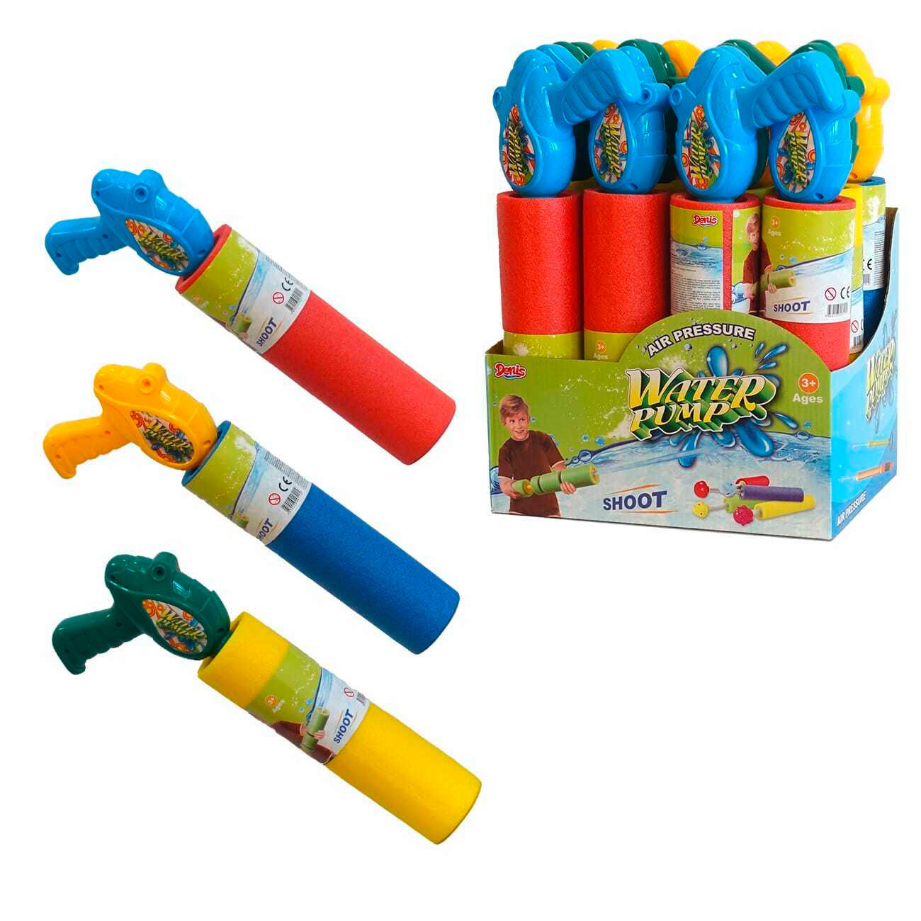PIŠTOLJ NA VODU - zelena/žuta, Basics, plastika (14/36/7cm)