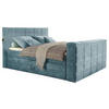 BOXSPRING-ÁGY 180/200 cm  kék  - kék, Konventionell, textil (180/200cm) - Carryhome