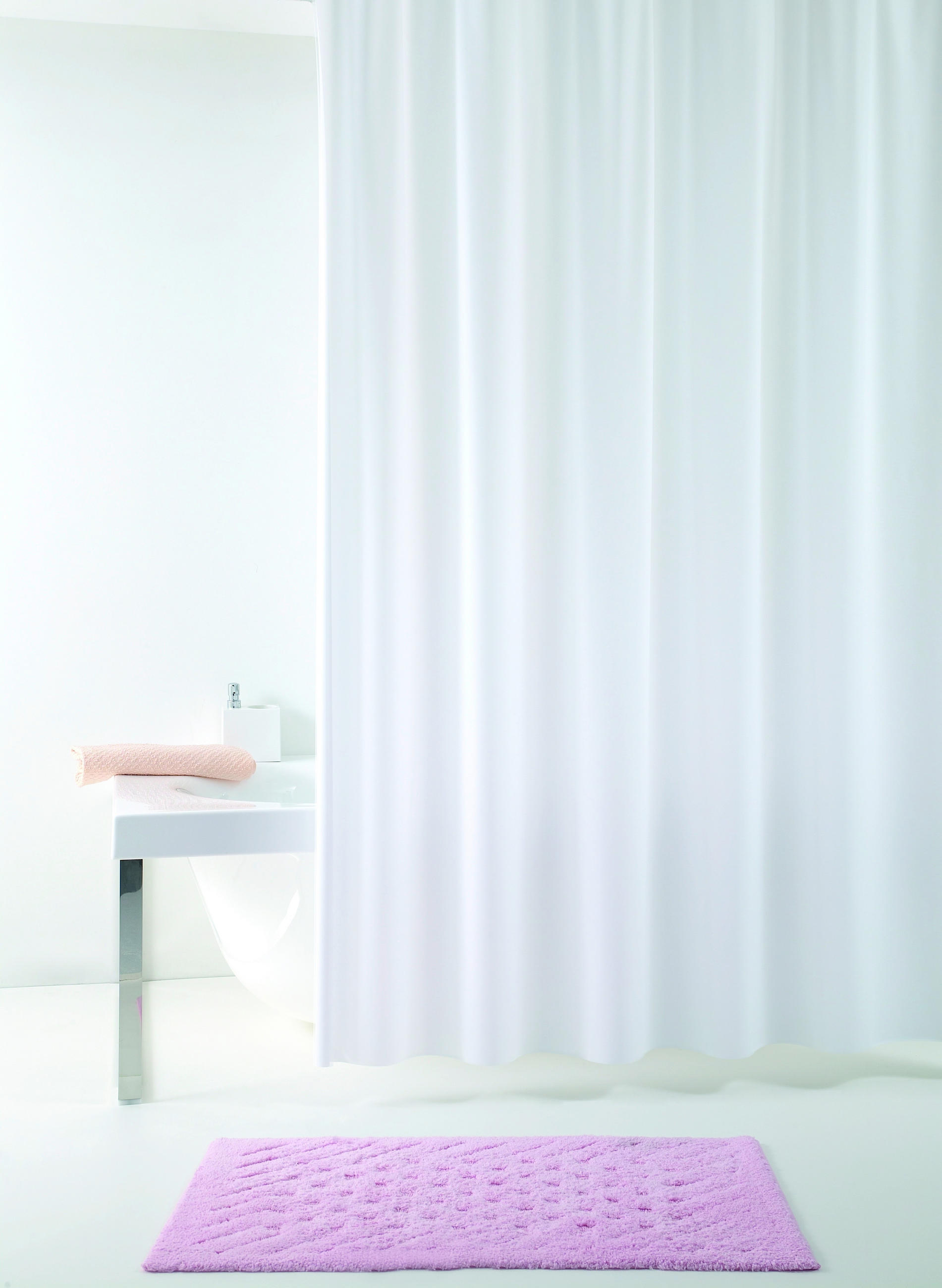 DUSCHVORHANG Allura 240/200 cm  - Weiß, Basics, Kunststoff (240/200cm) - Grund
