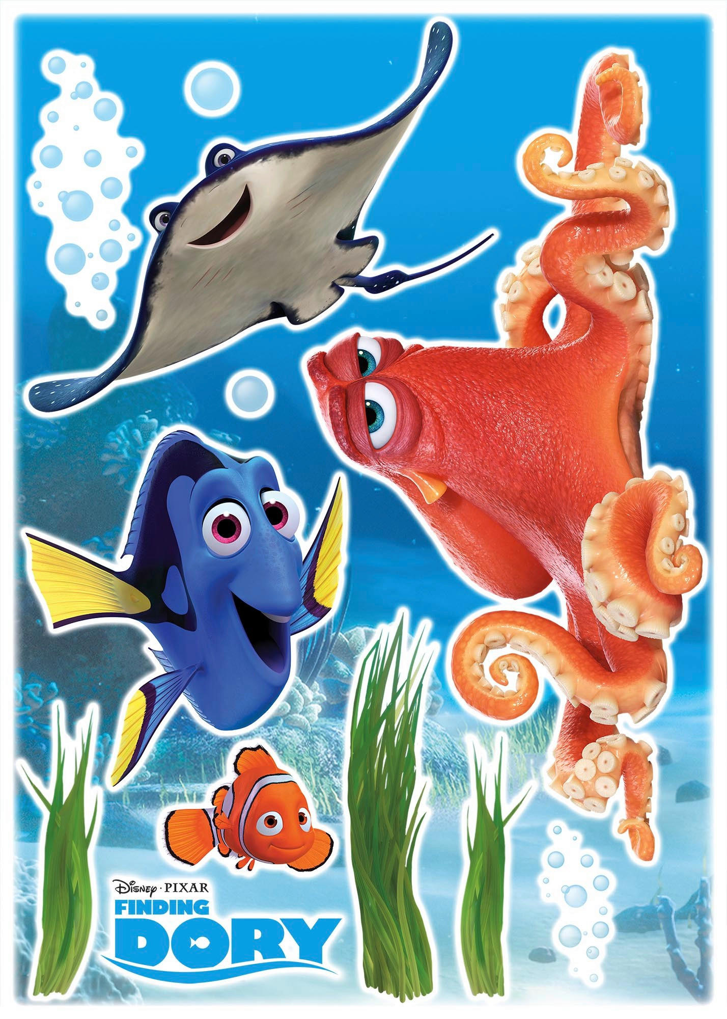 DEKOSTICKER Dory and Friends  - Multicolor, LIFESTYLE, Kunststoff (50/70cm) - Komar