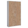 AKTENSCHRANK Grau, Eichefarben  - Eichefarben/Grau, MODERN, Holzwerkstoff (84,4/185,6/33cm) - MID.YOU
