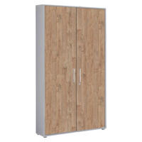 AKTENSCHRANK Grau, Eichefarben  - Eichefarben/Grau, MODERN, Holzwerkstoff (84,4/185,6/33cm) - MID.YOU