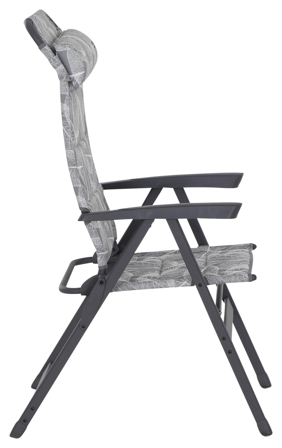 CAMPINGSESSEL - Anthrazit/Grau, KONVENTIONELL, Textil/Metall (61/121/68cm) - Siena Garden