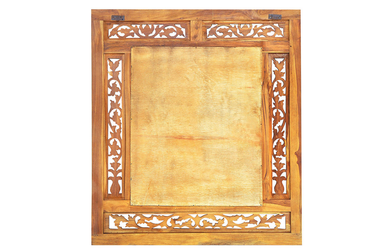 SPIEGEL 80/90/3,5 cm    in quadratisch  - Naturfarben, Design, Glas/Holz (80/90/3,5cm) - MID.YOU