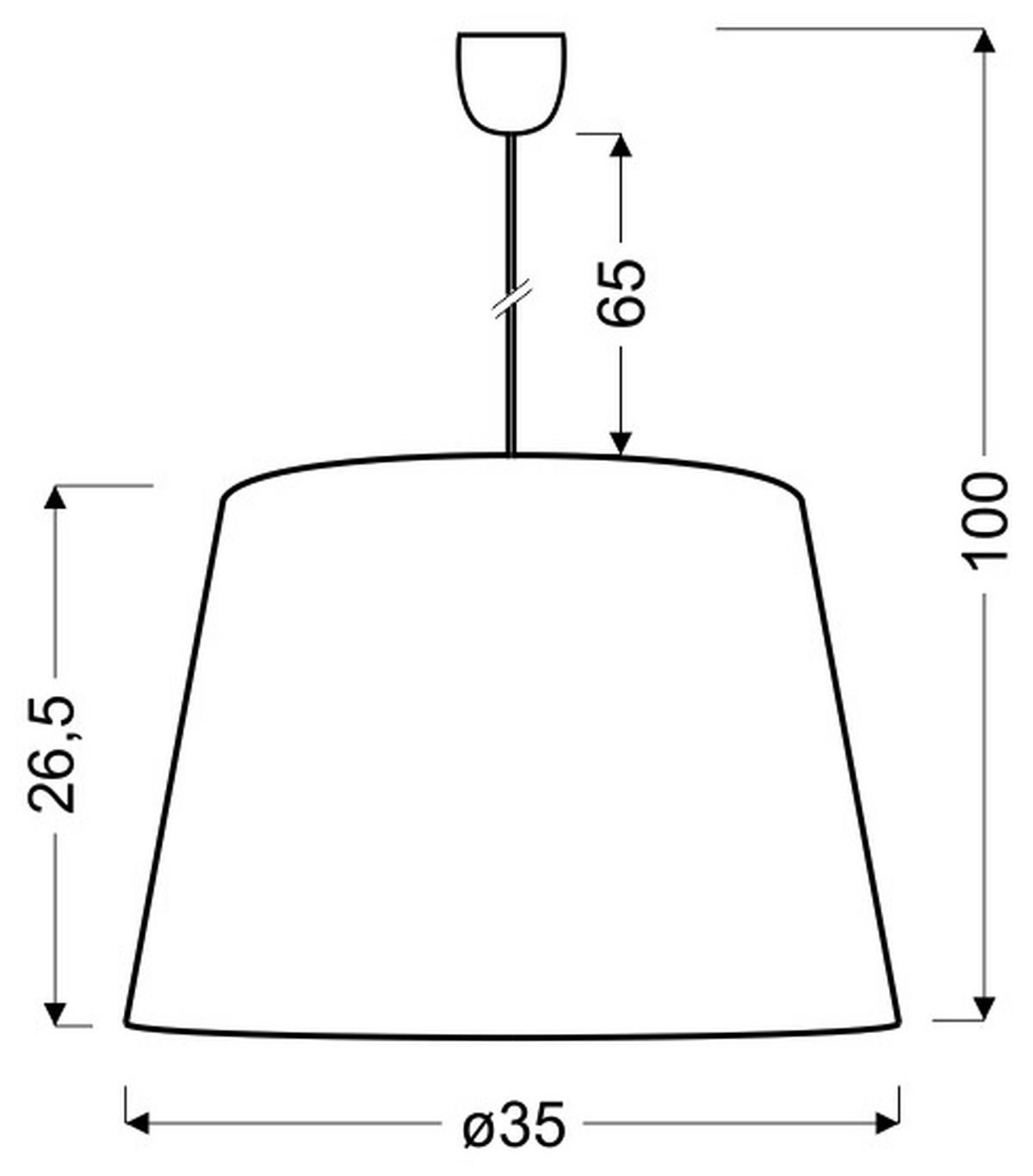 PENDELLAMPA Platino 35/35/100 cm  - guldfärgad, Design, metall (35/35/100cm)