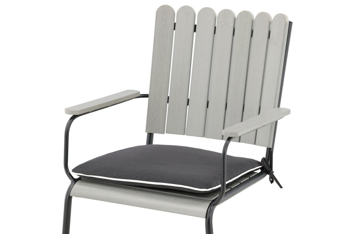 RELAXSESSELAUFLAGE  - Grau, MODERN, Textil (46/4/39cm) - Gardenson