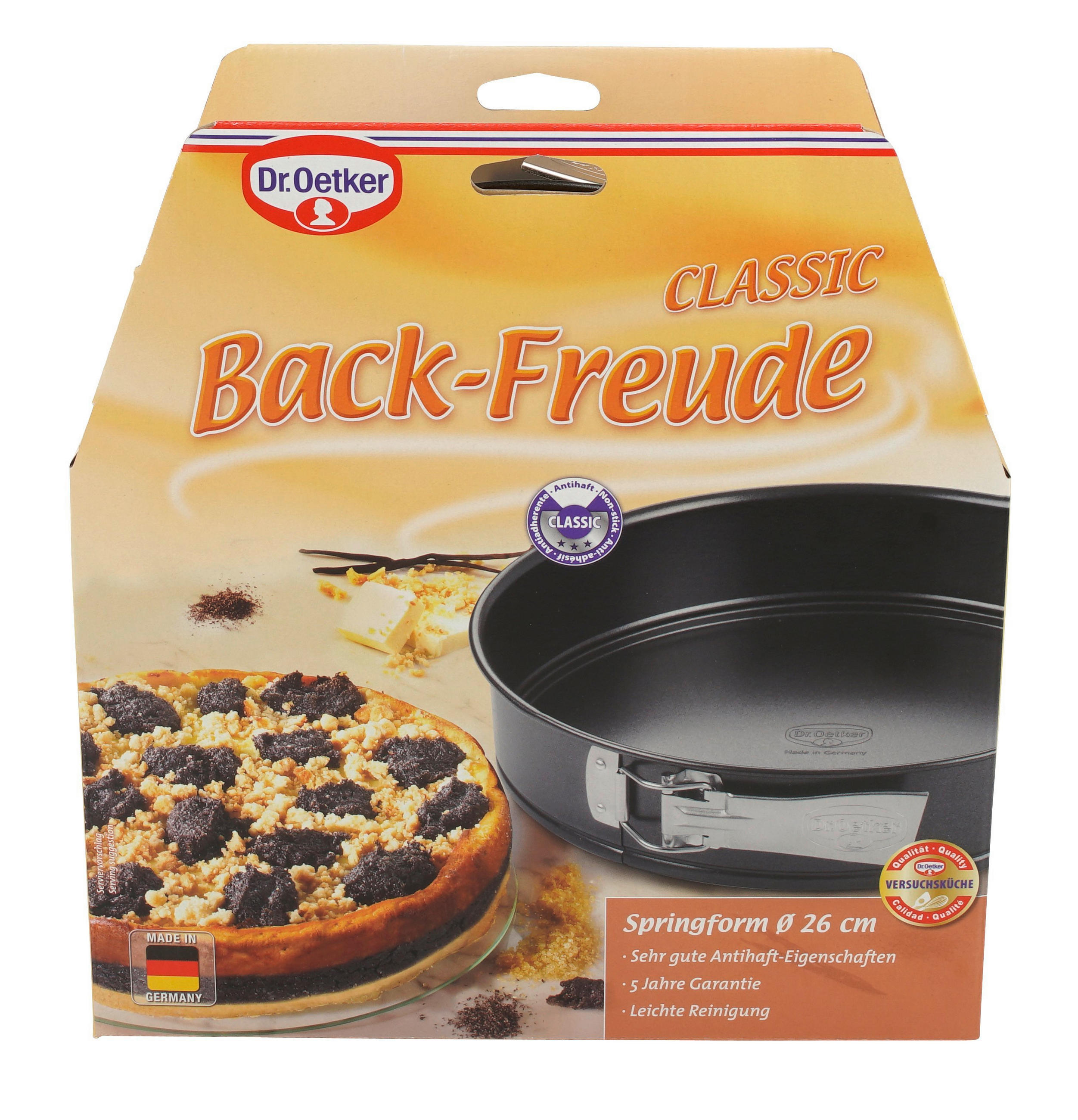 SPRINGFORM  - Schwarz, Basics, Metall (26cm) - Dr.Oetker