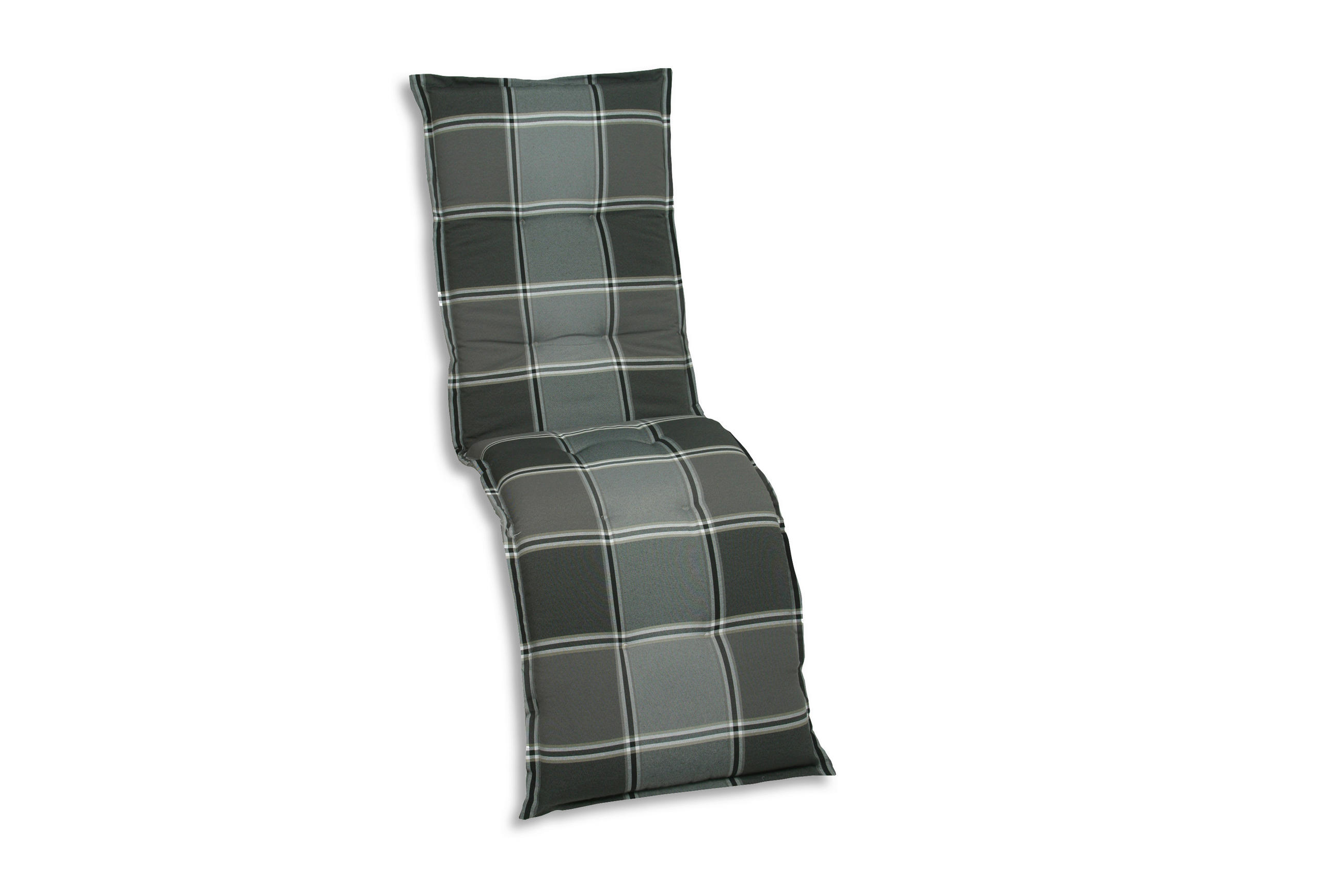 RELAXSESSELAUFLAGE Karo  - Grau, Basics, Textil (50/9/170cm)