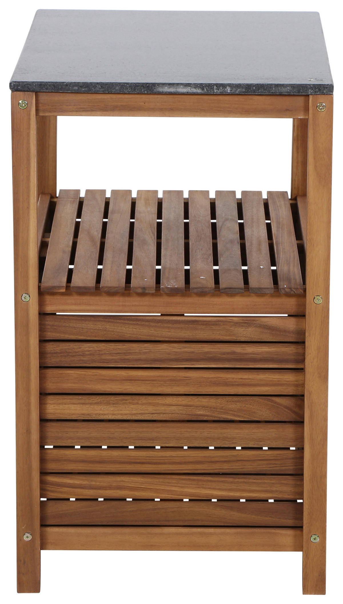 OUTDOORKÜCHE - Schwarz/Akaziefarben, MODERN, Holz/Stein (75/87/52cm) - Siena Garden