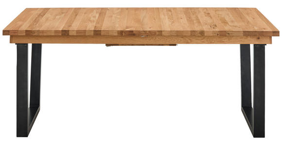 ESSTISCH Eiche Bianco rechteckig  ausziehbar  - Eiche Bianco/Schwarz, LIFESTYLE, Holz/Metall (190-240/95/75cm) - Linea Natura