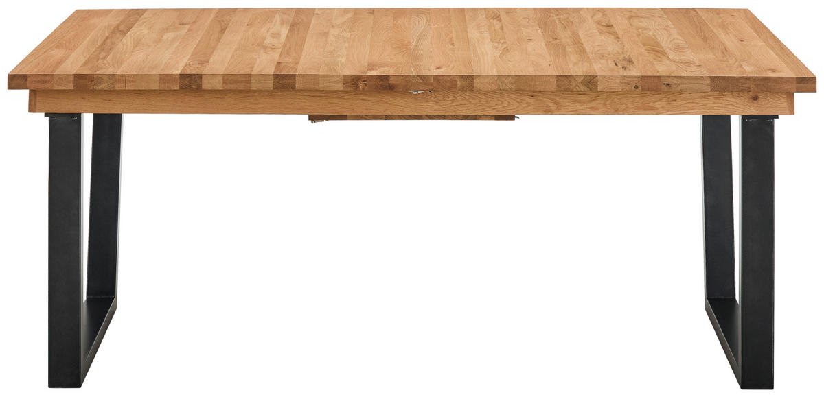 ESSTISCH Eiche Bianco rechteckig  ausziehbar  - Eiche Bianco/Schwarz, LIFESTYLE, Holz/Metall (190-240/95/75cm) - Linea Natura