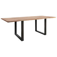 ÉTKEZŐASZTAL - akáciaszínű/natúr színű, Konventionell, fa/fém (140/90/77cm) - Livetastic