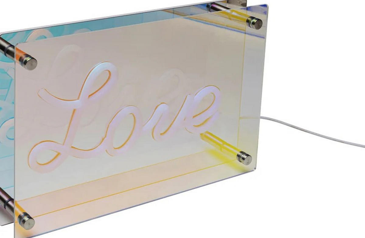 TISCHLEUCHTE 30/20/5,4 cm   - Multicolor, Design, Kunststoff (30/20/5,4cm) - Kare-Design