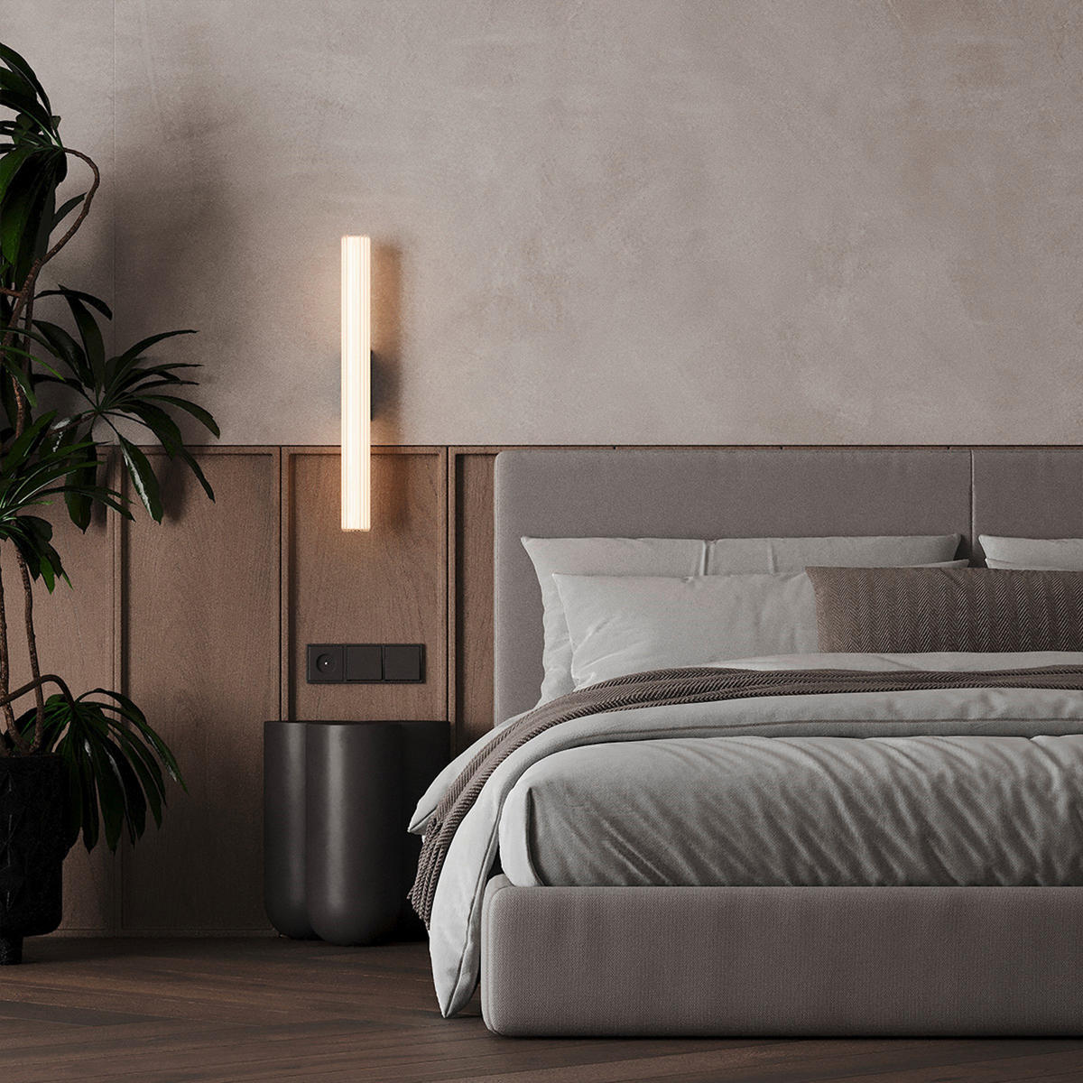 WANDLEUCHTE   - Weiß, KONVENTIONELL, Glas (61/6/11.5cm)