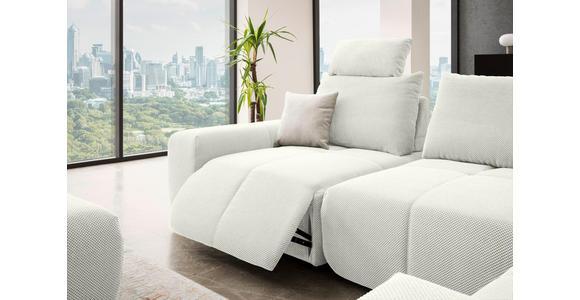 ECKSOFA in Velours Creme 326/236 cm - Creme/Schwarz, Design, Kunststoff/Textil (326/236cm) - Xora