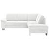 ECKSOFA in Cord Creme  - Edelstahlfarben/Creme, Konventionell, Textil/Metall (248/200cm) - Beldomo System