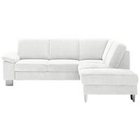 ECKSOFA in Cord Creme  - Edelstahlfarben/Creme, Konventionell, Textil/Metall (248/200cm) - Beldomo System