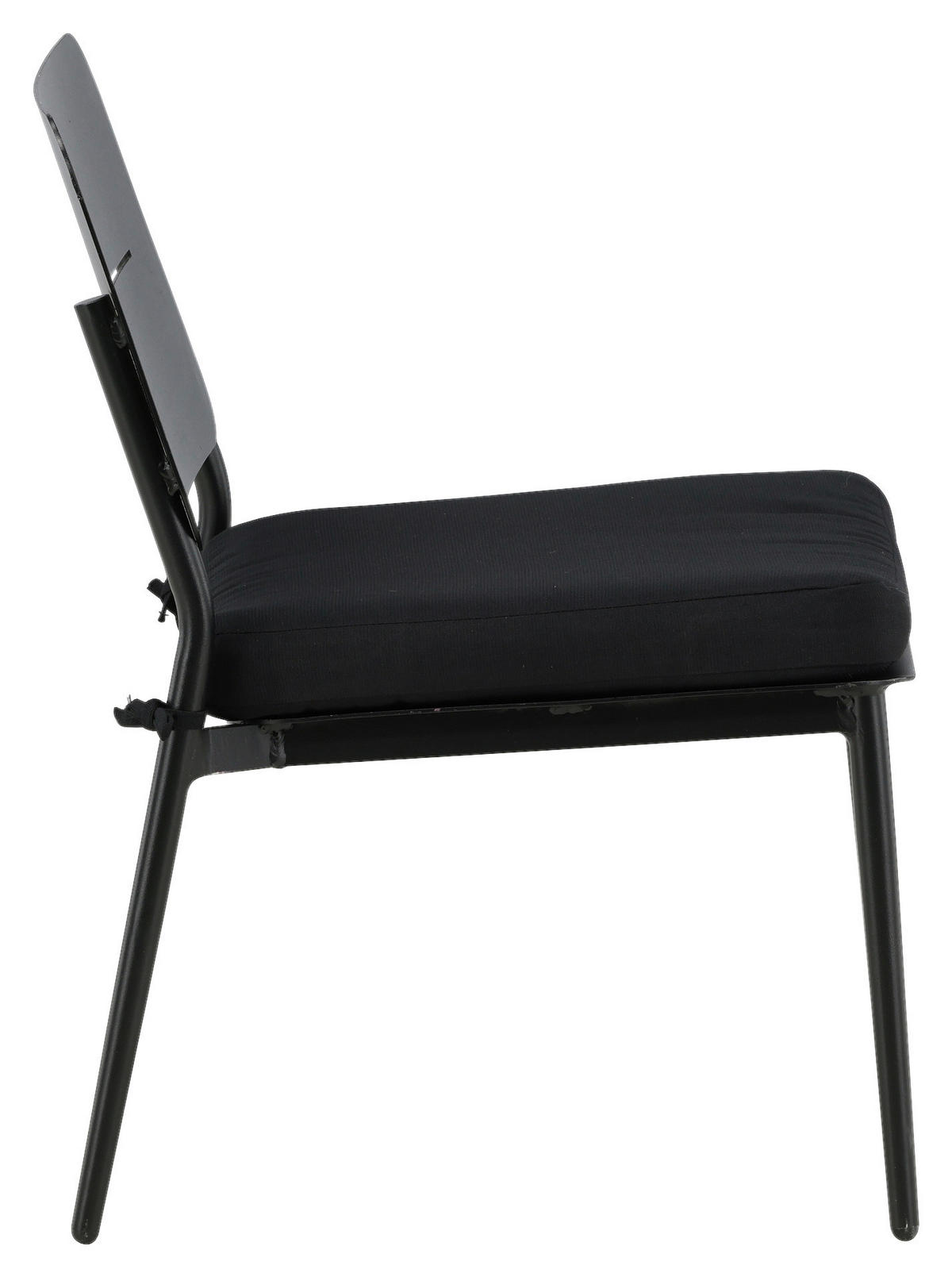 LOUNGESESSEL in Metall, Textil Schwarz  - Schwarz, KONVENTIONELL, Textil/Metall (55/73/59cm) - Gardenson