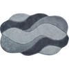 BADTEPPICH Schwarz, Grau 80/140 cm  - Schwarz/Grau, Basics, Kunststoff/Textil (80/140cm) - Grund