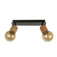 SPOTLIGHT Spinny 18/9/43 cm   - svart, Natur, metall/trä (18/9/43cm)