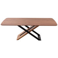 ESSTISCH Nussbaum furniert oval Schwarz, Nussbaumfarben  - Nussbaumfarben/Schwarz, Design, Holz/Metall (220/100/76cm) - Koinor