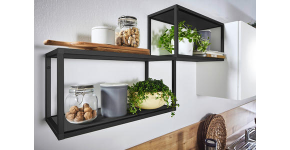 EINBAUKÜCHE   - Eichefarben/Weiß, Design, Holzwerkstoff/Kunststoff - Dieter Knoll