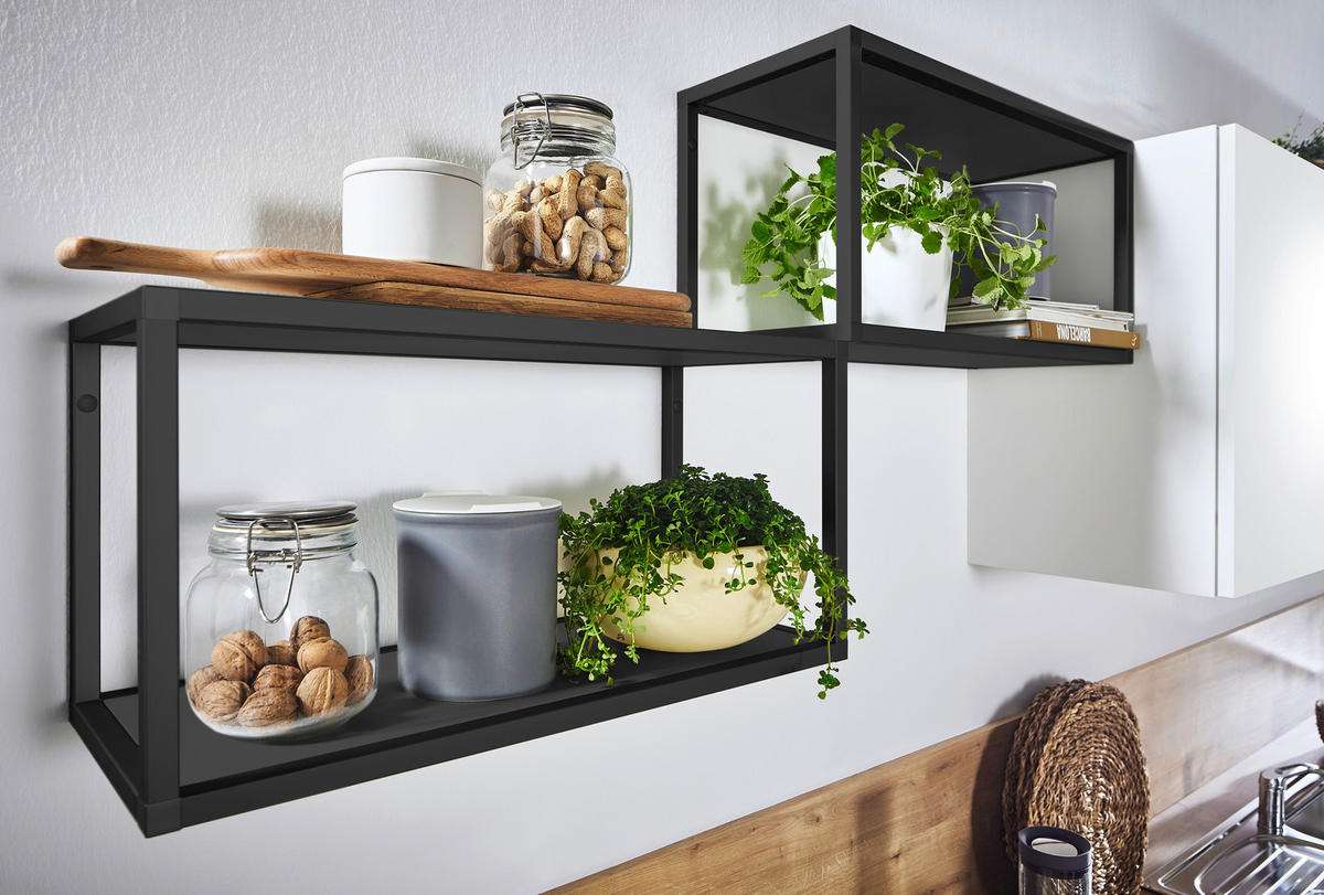 EINBAUKÜCHE MANHATTAN UNI  - Eichefarben/Weiß, Design, Holzwerkstoff/Kunststoff - Nolte Küchen