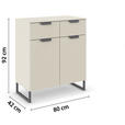 KOMMODE  in 80/81/42 cm  - Champagner/Dunkelgrau, Design, Holzwerkstoff/Metall (80/81/42cm) - Carryhome