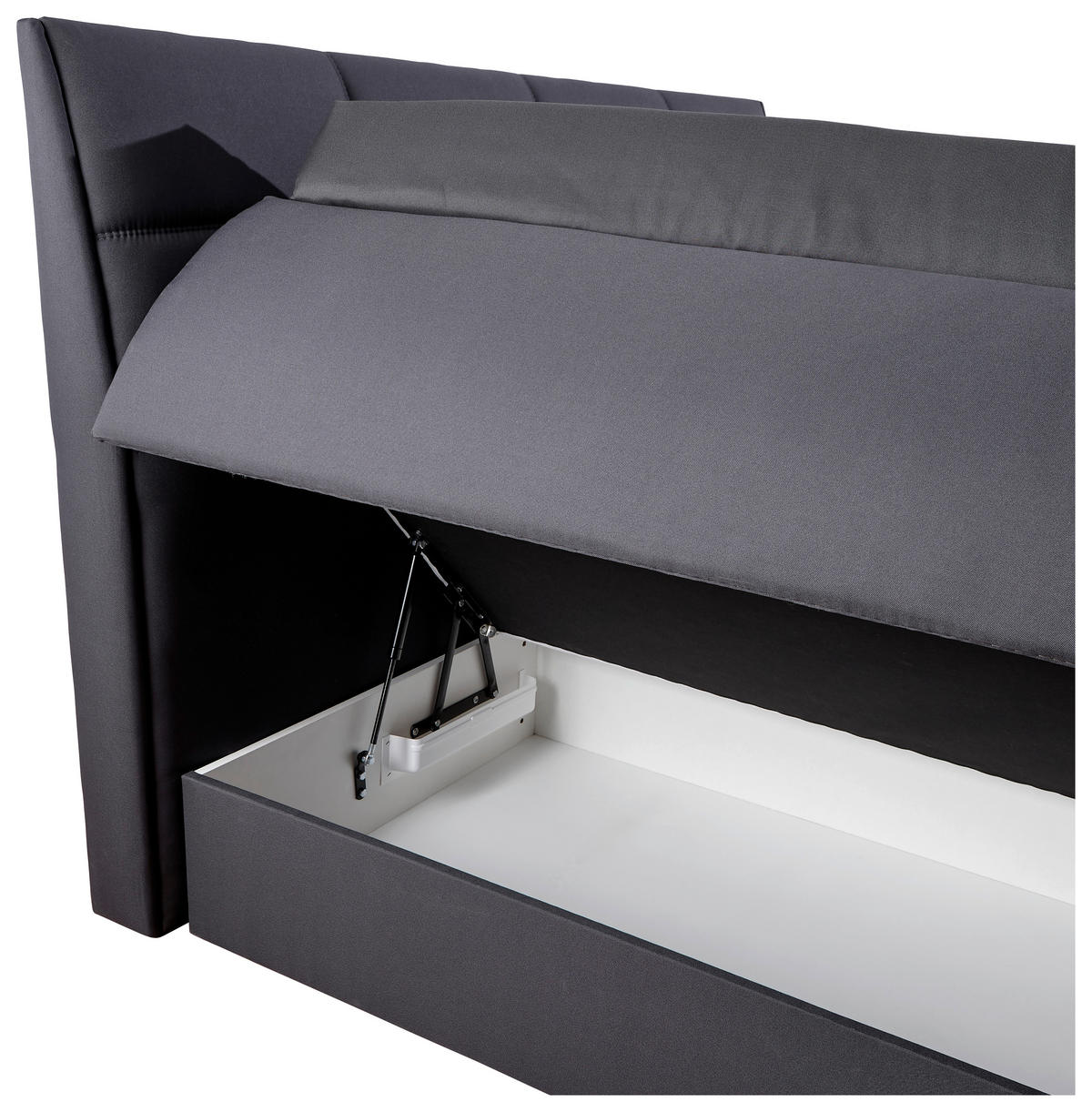 BOXSPRINGBETT 180/200 cm  in Anthrazit  - Wengefarben/Anthrazit, Konventionell, Holz/Textil (180/200cm) - Xora