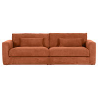 NAGY KANAPÉ textil rozsdavörös  - fekete/rozsdavörös, Konventionell, műanyag/textil (260/66/115cm) - MID.YOU