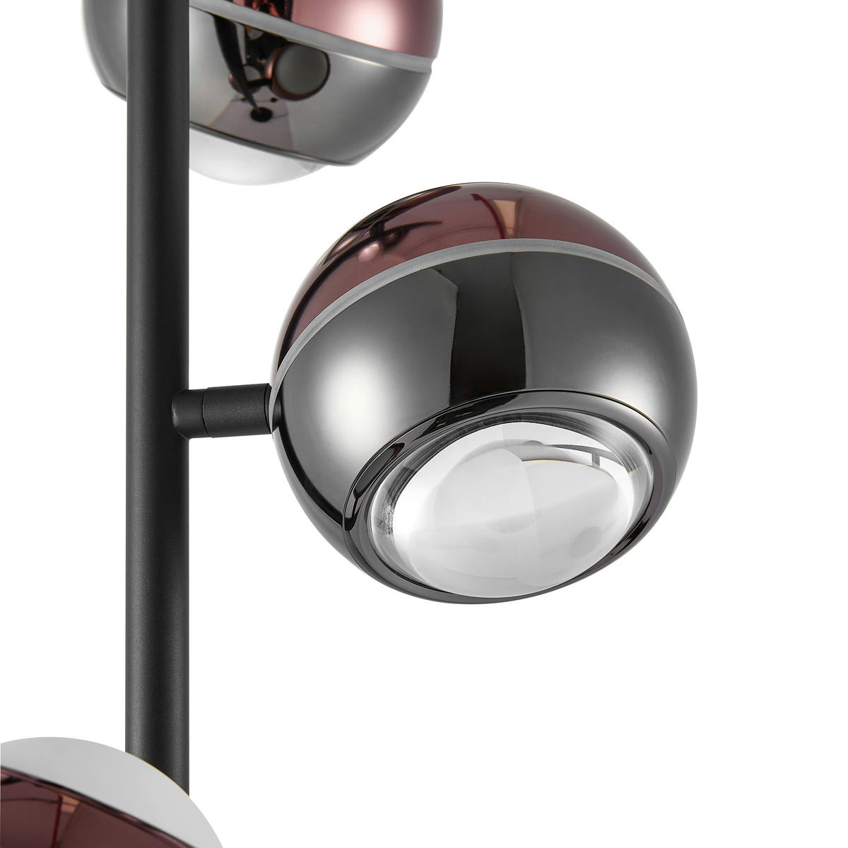 LED-STEHLEUCHTE Easy 32/149 cm   - Schwarz/Kupferfarben, Design, Glas/Kunststoff (32/149cm) - Dieter Knoll