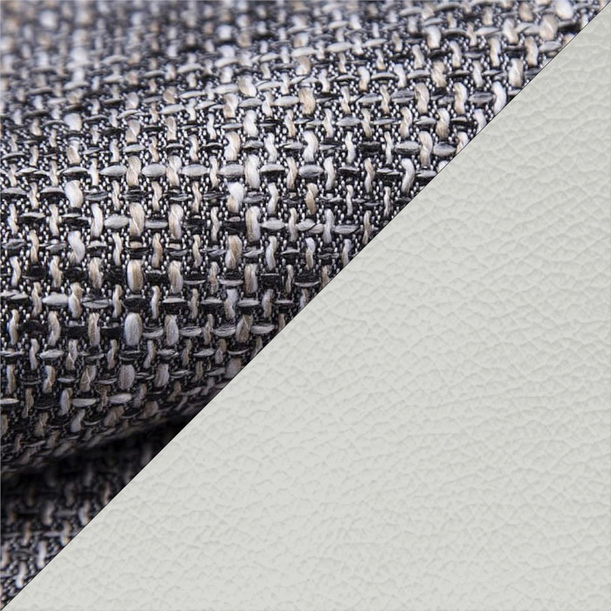 ECKSOFA  AURO Grau, Weiß  - Silberfarben/Weiß, Design, Kunststoff/Textil (275/155cm) - MID.YOU