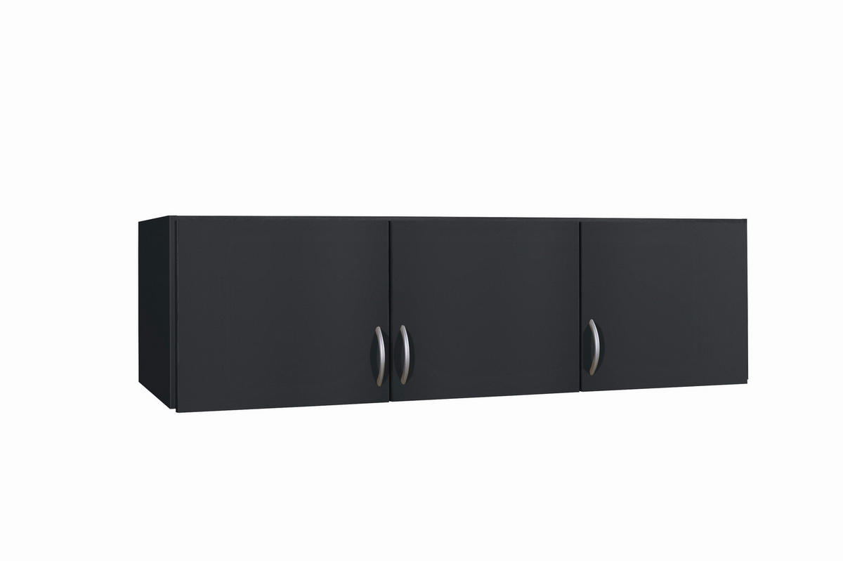 AUFSATZSCHRANK 136/39/54 cm   - Silberfarben/Grau, Design, Holzwerkstoff/Kunststoff (136/39/54cm) - Boxxx