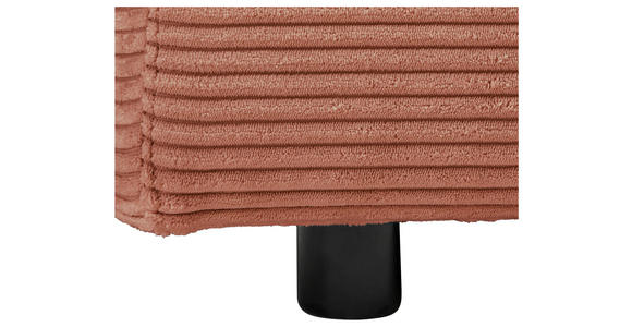 ECKSOFA  in Cord Rostfarben  265/224 cm  - Rostfarben/Schwarz, Design, Kunststoff/Textil (265/224cm) - Hom`in