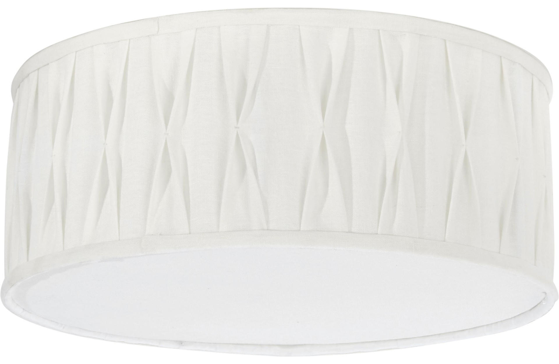 DECKENLEUCHTE Plissé 45/18 cm  - Creme, Natur, Textil (45/18cm) - PR Home