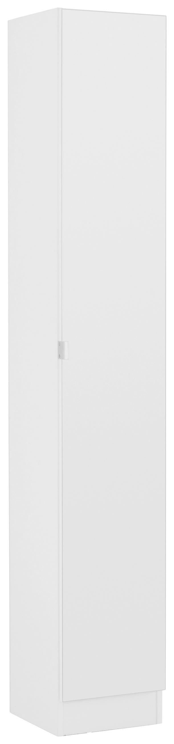 VISOKI ORMAR  bela  - boja hroma/bela, Osnovno, staklo/pločasti materijal (32,5/195,5/33cm) - Xora