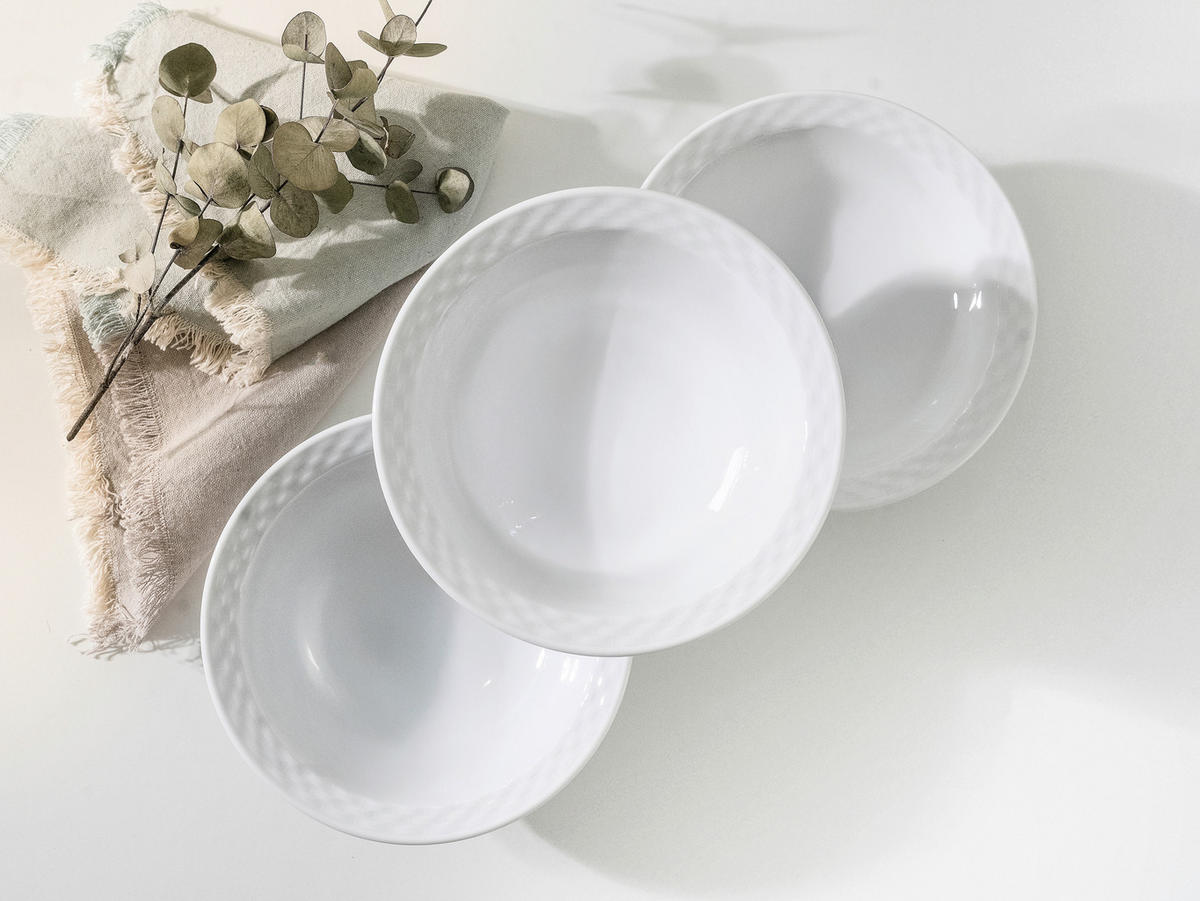 MÜSLISCHALENSET Polo weiss  - Weiß, Basics, Keramik - Creatable