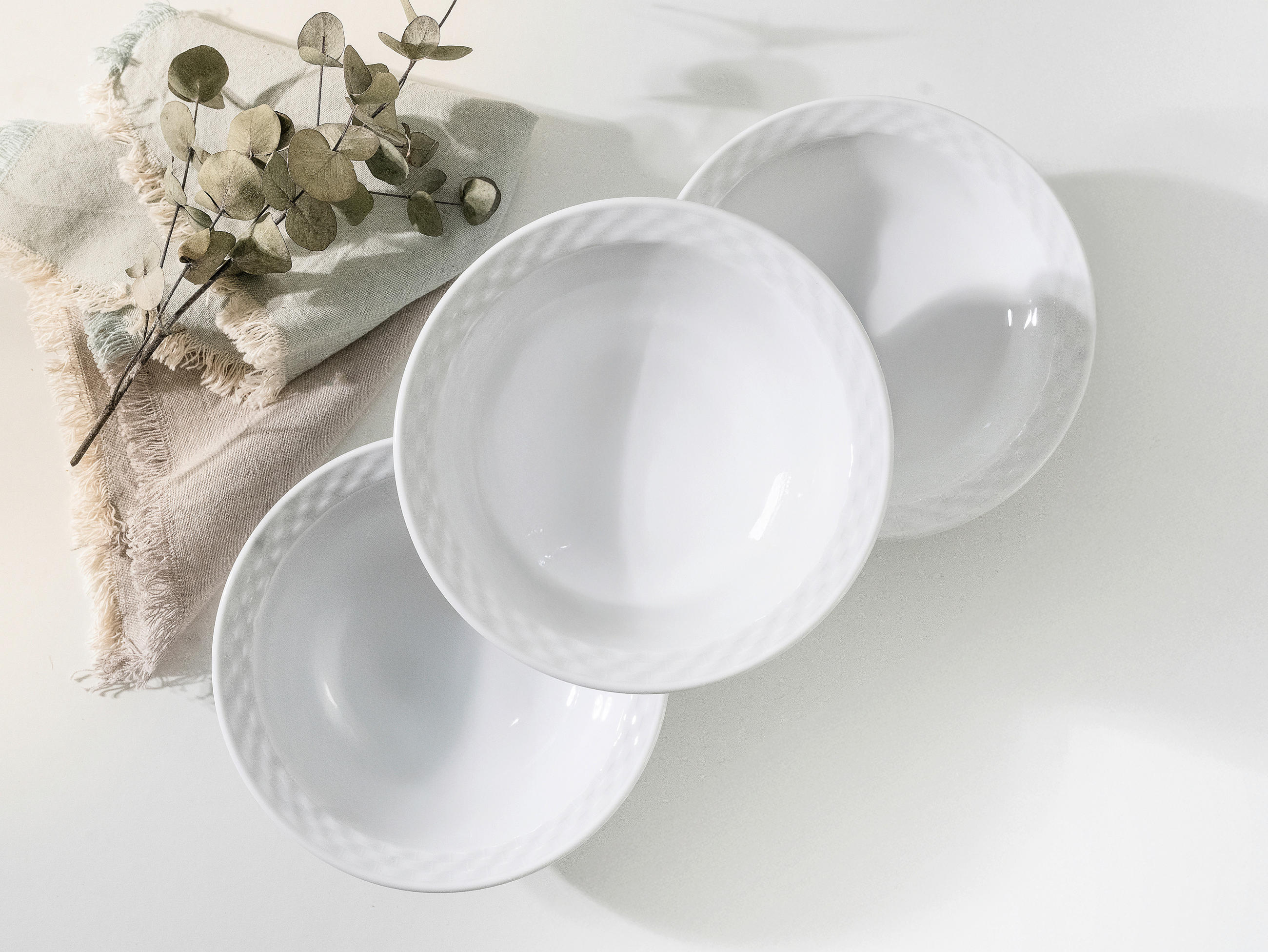 Thumbnail - Creatable Müslischalenset Polo weiss, Weiß, Keramik, 6-teilig, rund, lebensmittelecht, stapelbar, Essen & Trinken, Gesch...