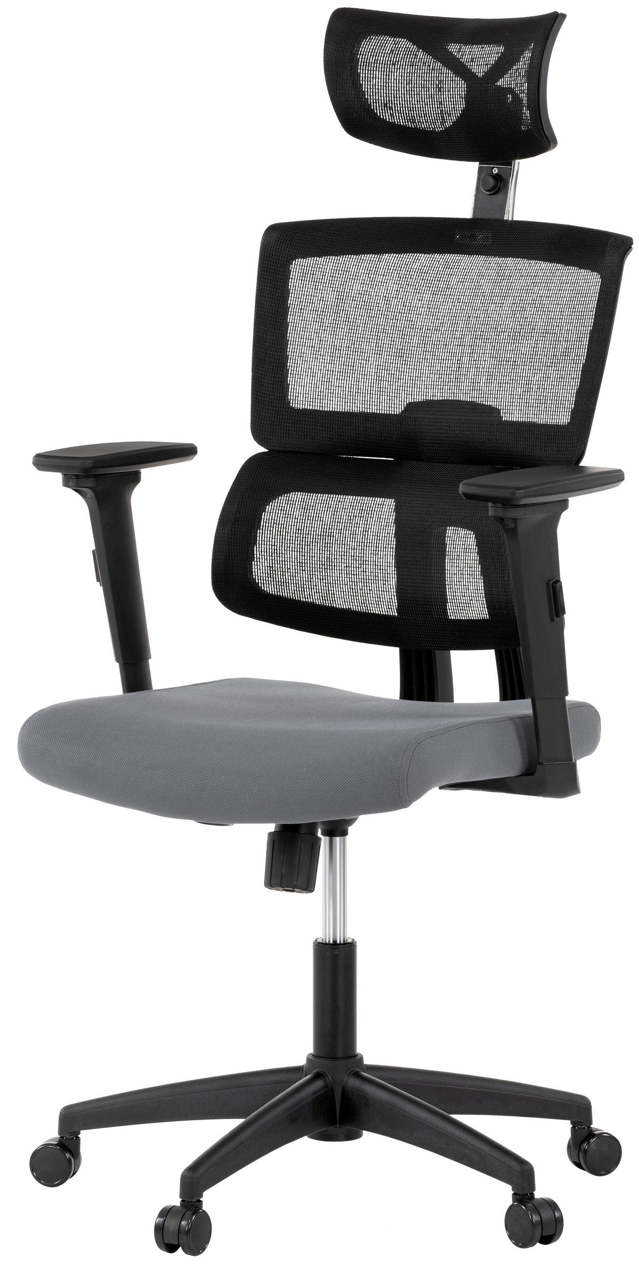 OTOČNÁ STOLIČKA, sieťovina, mikrovlákno, sivá - sivá, Basics, kov/textil (59/120/59cm) - Carryhome