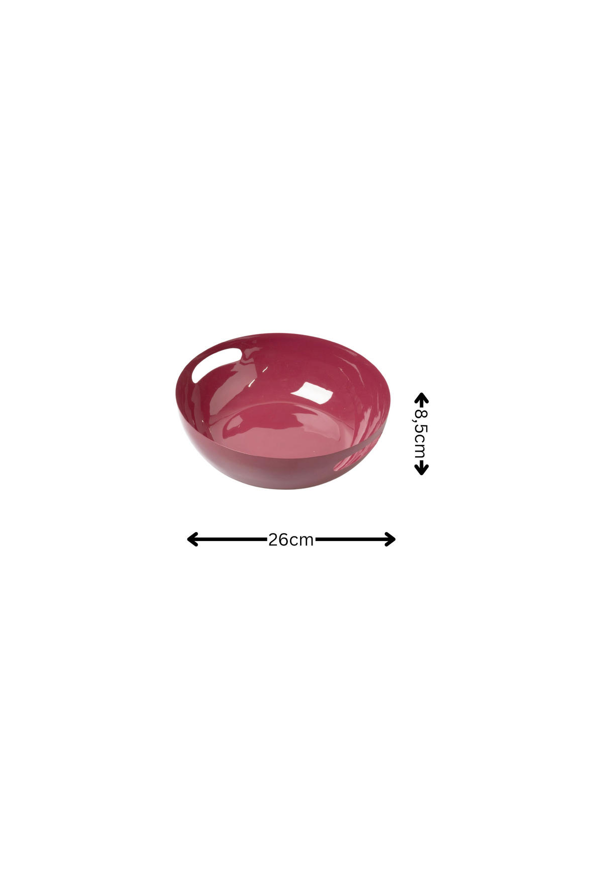 DEKOSCHALE - Dunkelrot, Basics, Metall (26/8,5cm) - FYNCH-HATTON