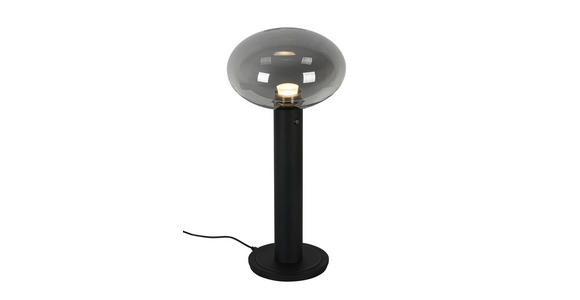 AKKU-TISCHLEUCHTE 20/42 cm  - Chromfarben/Schwarz, Design, Glas/Kunststoff (20/42cm) - Dieter Knoll