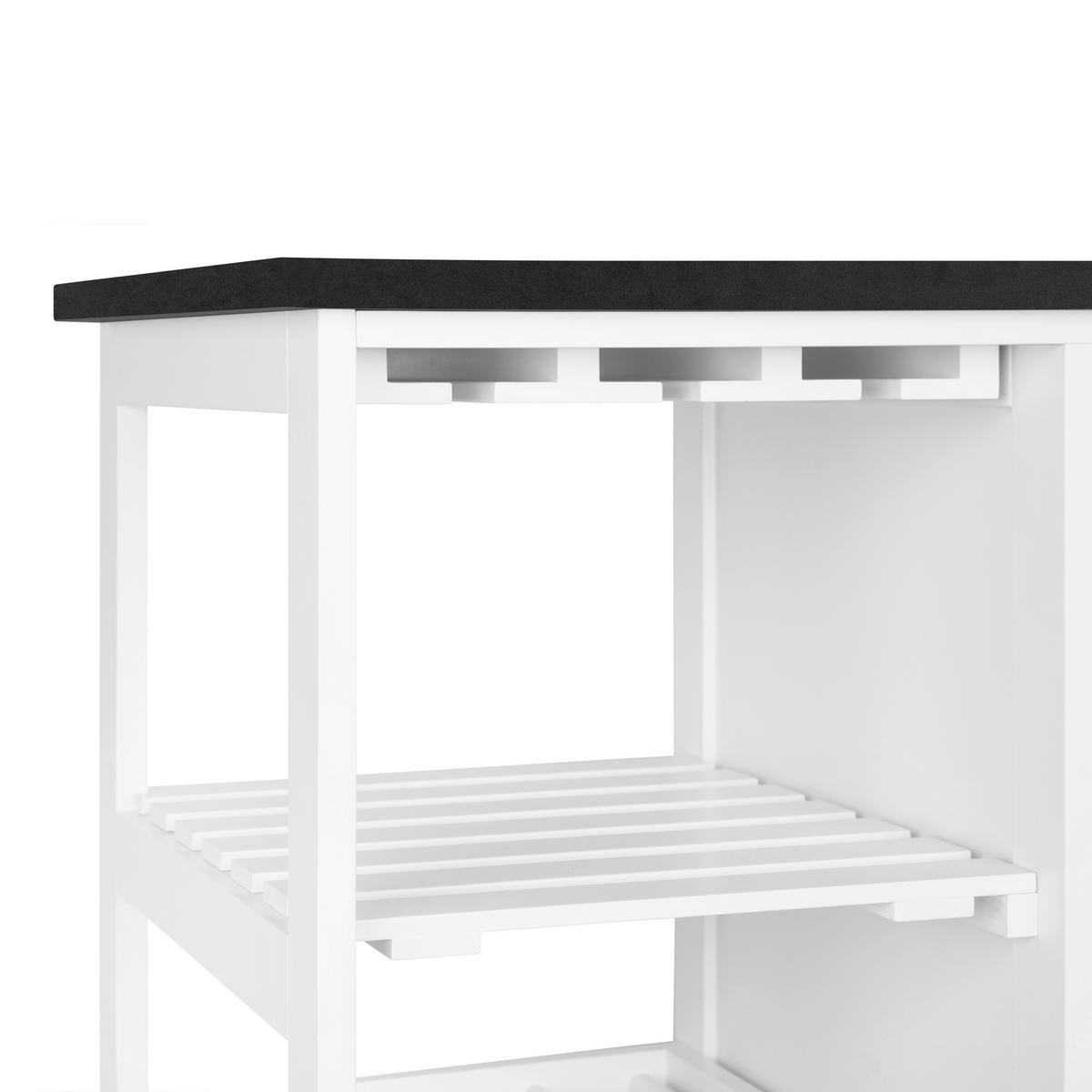 KÜCHENINSEL   in Schwarz, Weiß  - Schwarz/Weiß, Basics, Holzwerkstoff/Kunststoff (76/87/48cm) - MID.YOU