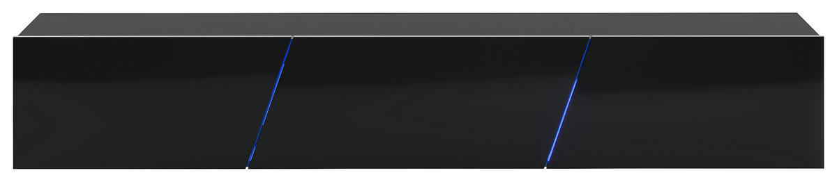 LOWBOARD SLANT  in 240/40/35 cm  - Schwarz, Design, Holzwerkstoff/Kunststoff (240/40/35cm) - Livetastic
