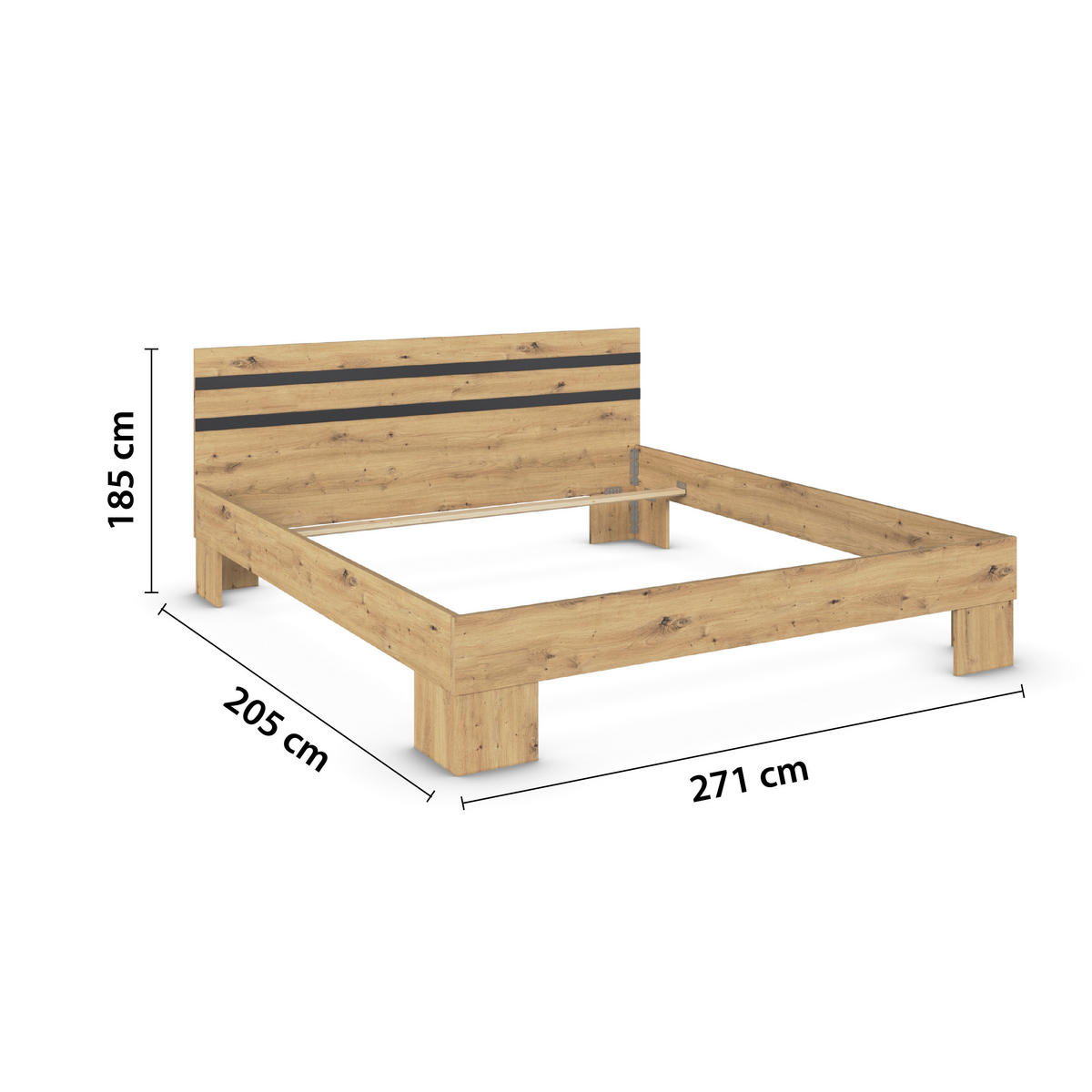 SCHLAFZIMMER Grau, Eiche Artisan  - Eiche Artisan/Grau, KONVENTIONELL, Holzwerkstoff