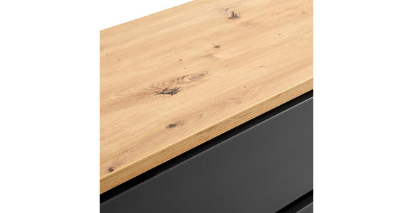 SIDEBOARD in 184/93/42 cm - Schwarz/Graphitfarben, Design, Holzwerkstoff/Kunststoff (184/93/42cm) - Xora